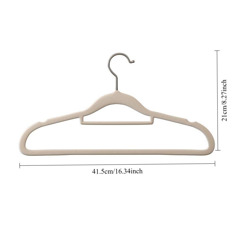 10pcs Velvet Clothes Hangers Thickened Non Slip No Trace Hanger For Home Closet Storage Dry Wet Use Clothes Rack