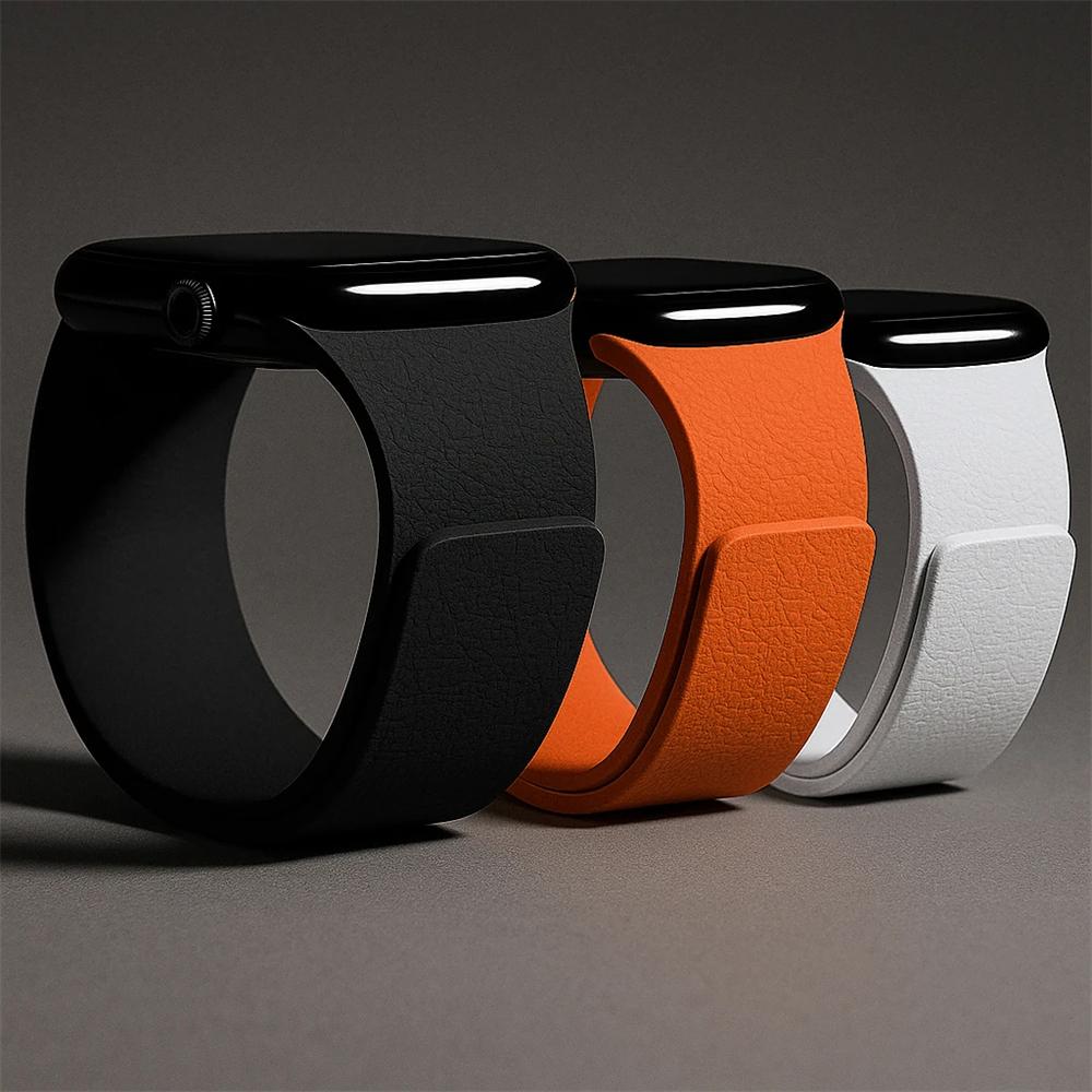 Luxury Magnetic Loop for Apple Watch Bands 46mm 44mm 40mm 49mm 45mm 41mm 38mm Silicone Bracelet iWatch Series 11 10 9 8 Se Ultra 3 2 strap