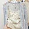 Women's Floral Spaghetti Strap Tank Top, Summer Lace Layer, Slimming Sleeveless Base