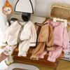 Autumn Winter Sets Children's Padded Suit Girls' Warm Pajamas Outfits Boys' Coat Trousers 2Pcs Children's Clothing
