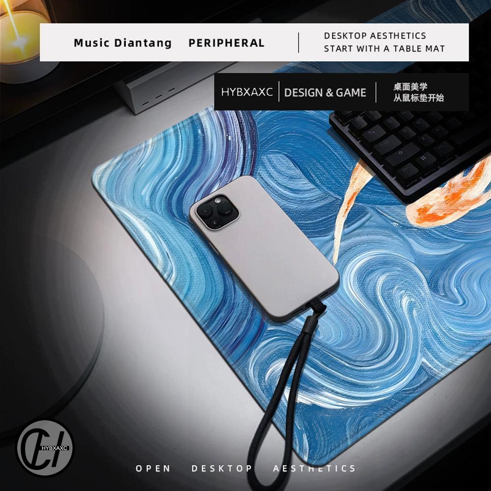 Lucky Koifish Large Mouse Pad Desk Mouse Pad Cute HD Desk Pad Extended Gaming Keyboard Mats Large XXL Gamer Mousepad 90x40
