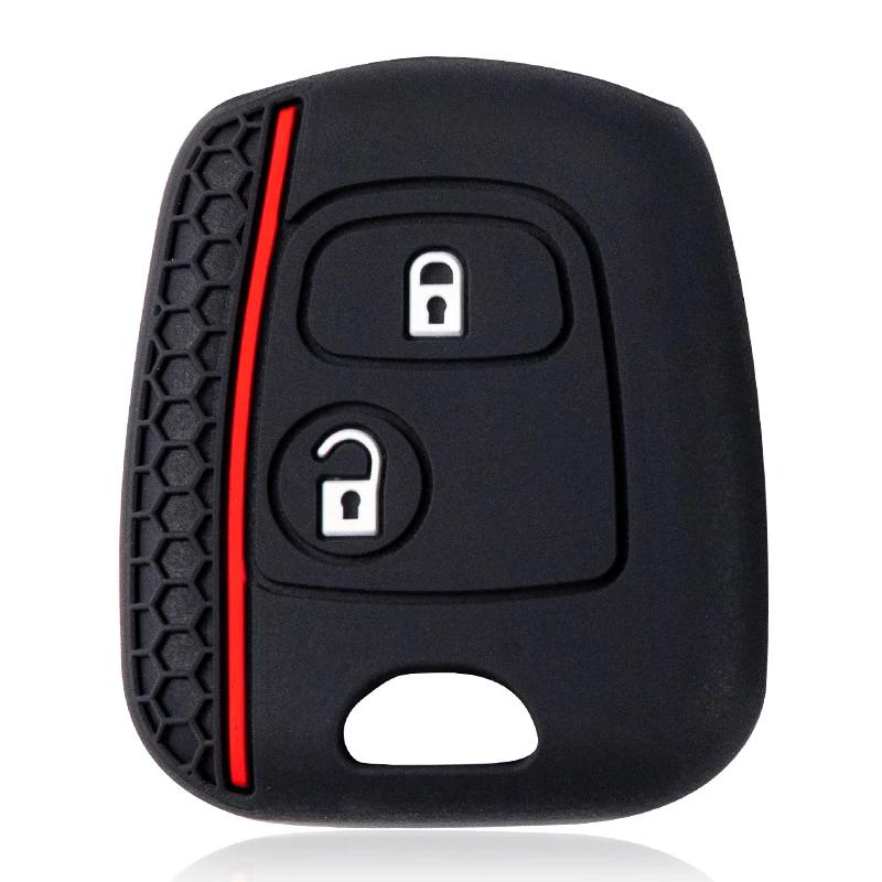 Remote Key Cover Case Silicone Skin For Citroen C1 C2 C3 C4 Xsara Picasso Key Cap Peugeot 107 206 207 306 307 407 Toyota Aygo