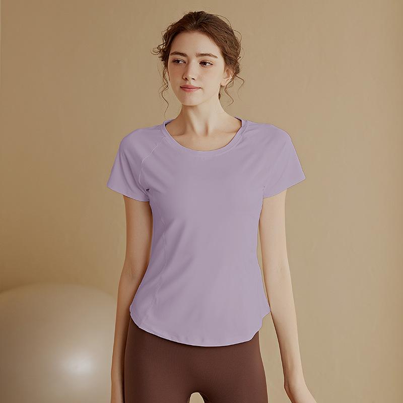 

Women s High-End Quick-Dry Running T-Shirt - Slim Fit Yoga & Pilates Short Sleeve L (110-125 kg)