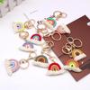 Nordic Rainbow Woven Tassel Keychain Pendant - Ethnic Style Ornament for Bags & Cars