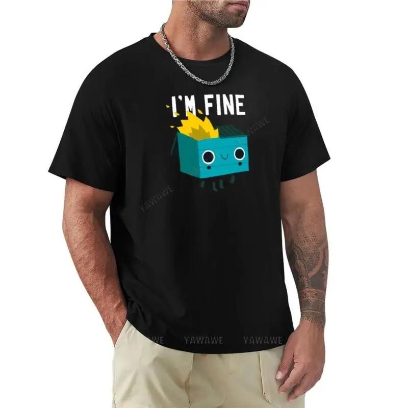 tshirt man summer tees Dumpster Is Fine TShirt korean fashion funny t shirt mens graphic tshirts big and tall