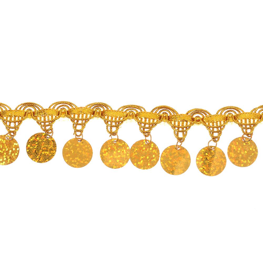 Polyester Sewing Fringe Trim Gold Sequin Fringe Trim Decorative Trim Tassel Trim  DIY