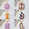 Pu Leather Candy Color A To Z Initial Letter Keychain For Women Simple Fashion Backpack Phone Pendant Car Key Ring Jewelry Gifts