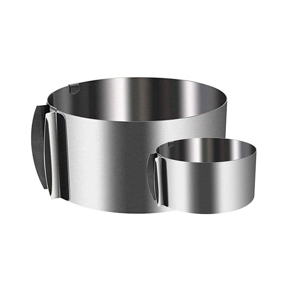 Adjustable Mousse Ring 3D Round & Square Cake Mold Stainless Steel Baking Mould Kitchen Dessert Accessories Cake Decorating Tool