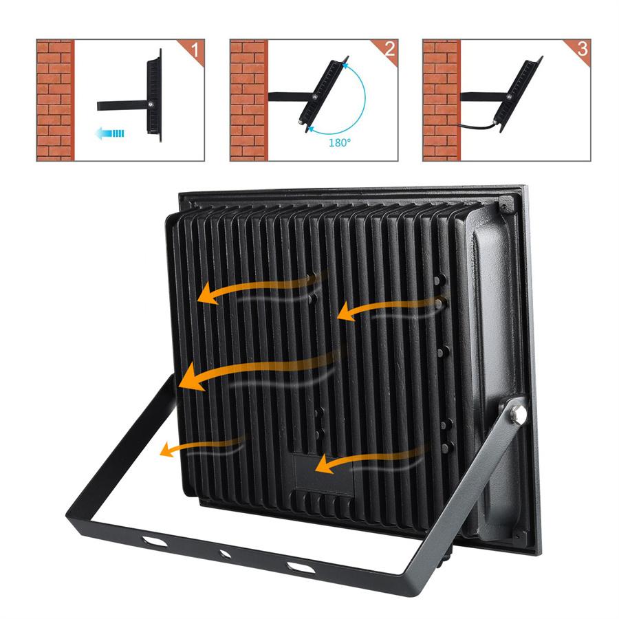 50W 100W UV LED Black Light with Switch Plug Outdoor Ultraviolet Blacklight Flood Light for Aquarium Stage Party Supplies Decor