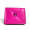 Studs Logo Compact Wallet Folded Wallet Leather Pink