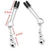 Adjustable Metal Nipple Ring Clamps BDSM Breast Toy with Bell for Women Couples Flirt Game Bell-End Sensual Adjustable Clamps