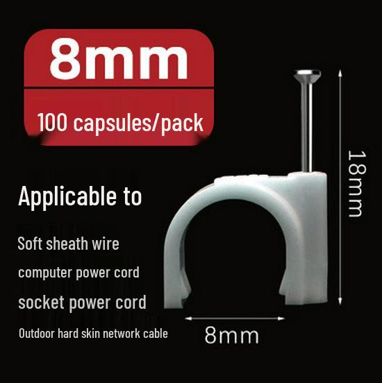 U-Shaped Steel Nail Cable Clips (4-50mm) for Telephone/Network Wires