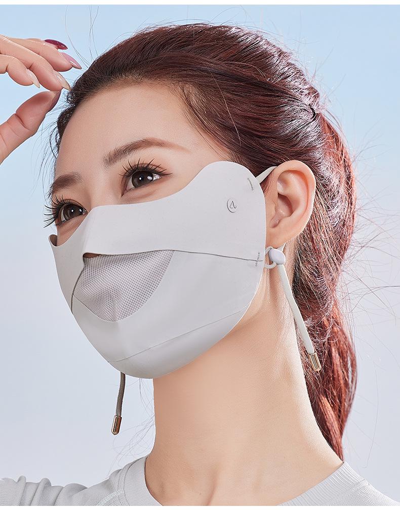 Breathable Mesh Ice Silk Mask – Sun Protection Face Shield for Spring & Summer Cycling