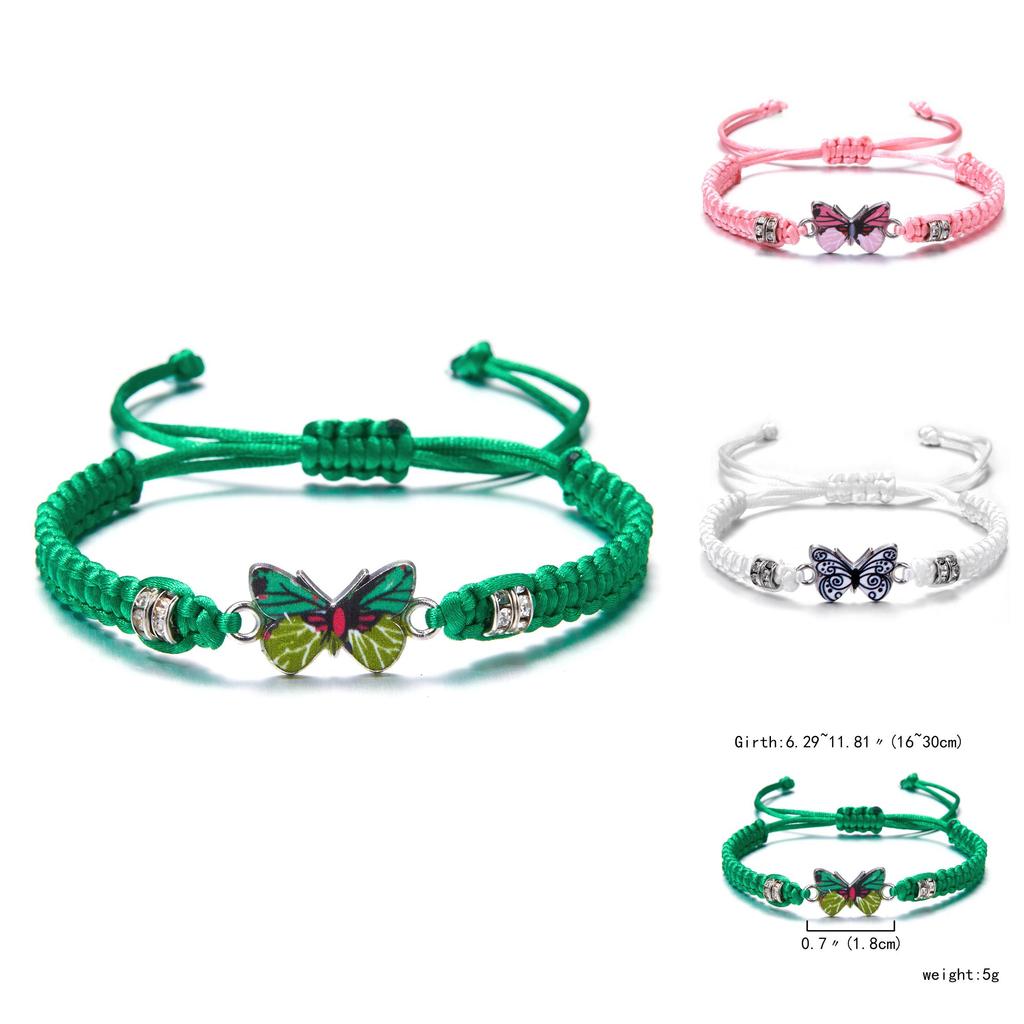 Handmade Butterfly Friendship Bracelet With Water Drones For Couples And Friends