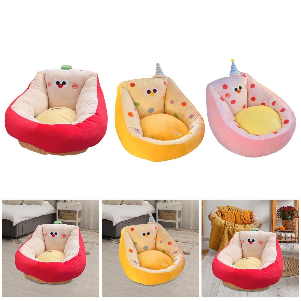 Kawaii Cushion Chair Comfortable Funny Soft Cartoon Floor Pillow Lazy Sofa for Study Indoor Nursery Rooms Living Room Kids Room