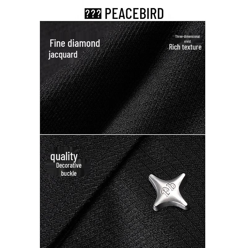 PEACEBIRD Men's Retro Jacquard Loose Fit Pocket Shirt
