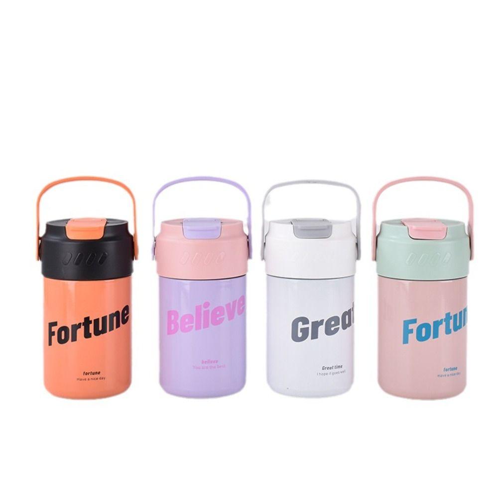 

with Straw Portable Vacuum Flask 316 Stainless Steel Straw Thermal Water Bottle Children Girls Boy помаранчевий