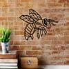 1 Stück Metallbiene Wandkunst, Eisenbiene Außengarten Skulptur, Terrassen Zaun Dekoration für Wohnzimmer Balkon Innen Haus