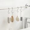 1PC Non perforated and non adhesive double S-shaped hooks dormitory hooks kitchen cabinet door back hooks