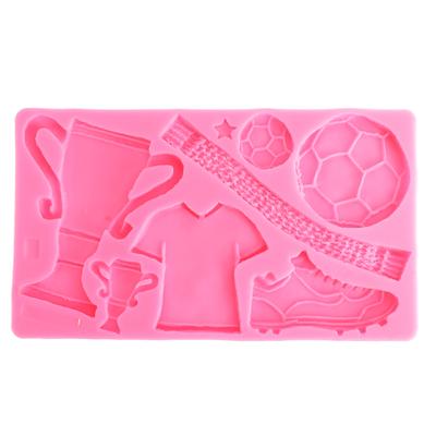 Fotbal Trophy Silikonový Fondant Formy Oblečení Boty Forma na dort Forma na čokoládu DIY Forma na pečení Růžová