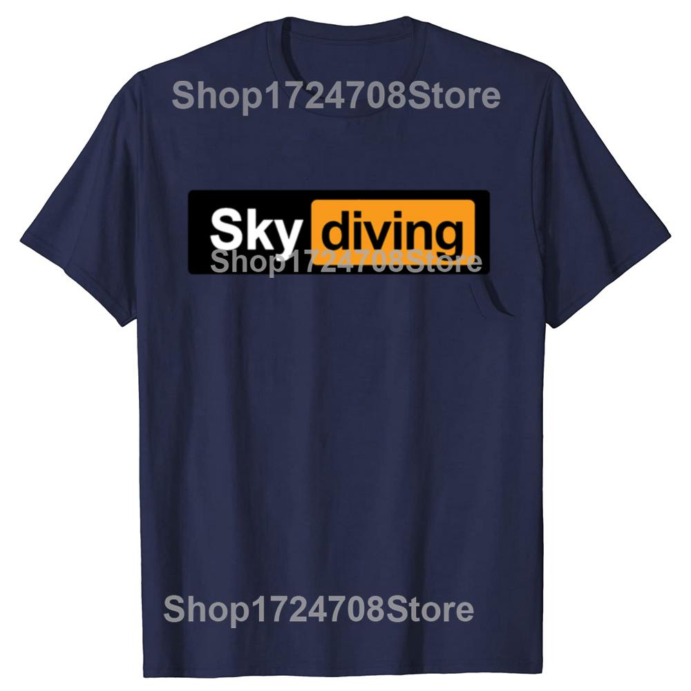 Vinage Skydiving Skydive Sky Diver Paragliding Parachu Paraglider Fashion Casual Oversized T-shirts Men's 100% Cotton T Shirt