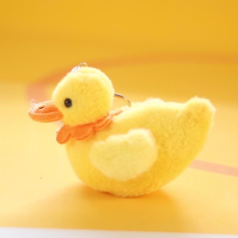 Adorable Yellow Duck Plush Keychain Cute Creative Stuffed Toy 10cm Soft And Cuddly