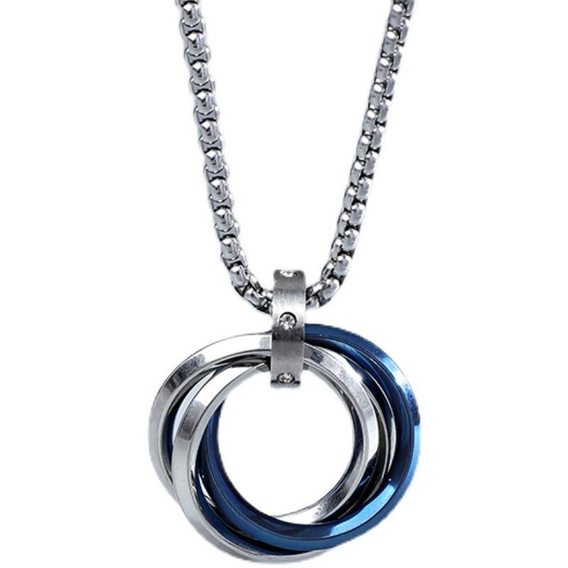 The Necklace Has A Unique Design and Is Versatile for Men. It Is A High-end Accessory with A Titanium Steel Pendant for Men's Necklaces.