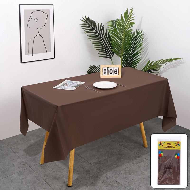 Peva Disposable Solid Color Tablecloth With Dustproof And Oilproof Features For Party And Home Use