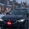 Weihnachts Rentier Geweih Auto Set Festliches Kostüm Mit LED Lichtern Rentier Weihnachtsdekoration Für Feiertags Van Party Saisonal