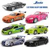 Jada Toys 1:32 Швидкі та люті металеві машинки, Mitsubishi Lancer TOYATO Super Nissan Skyline GTR Jetta RX-7 Колекція Подарункові іграшки для дітей