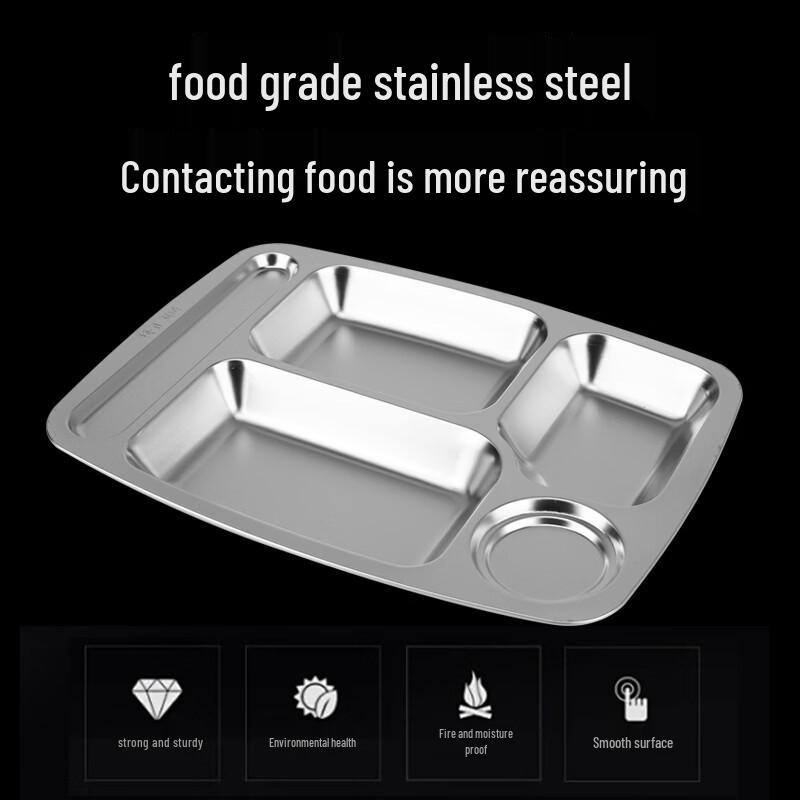304 Stainless Steel 5-Compartment Meal Tray
