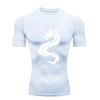 Dragon  Men's Sports T-shirt Training Fitness Compression Short Sleeve Rashguard for Men Athletic Tees Workout T-Shirt