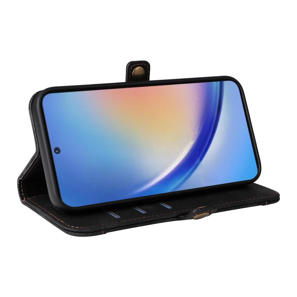 YIKATU YK-002 For Samsung Galaxy A35 5G Wallet Case PU Leather Flip Stand Phone Cover with Outer Card Slot