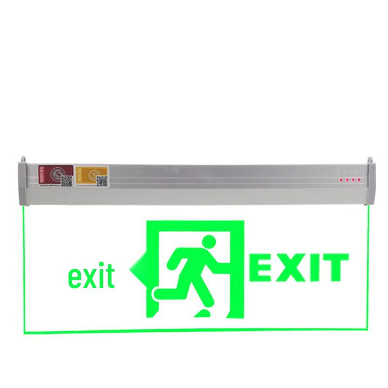Recessed Tempered Glass Emergency Exit Sign Standard