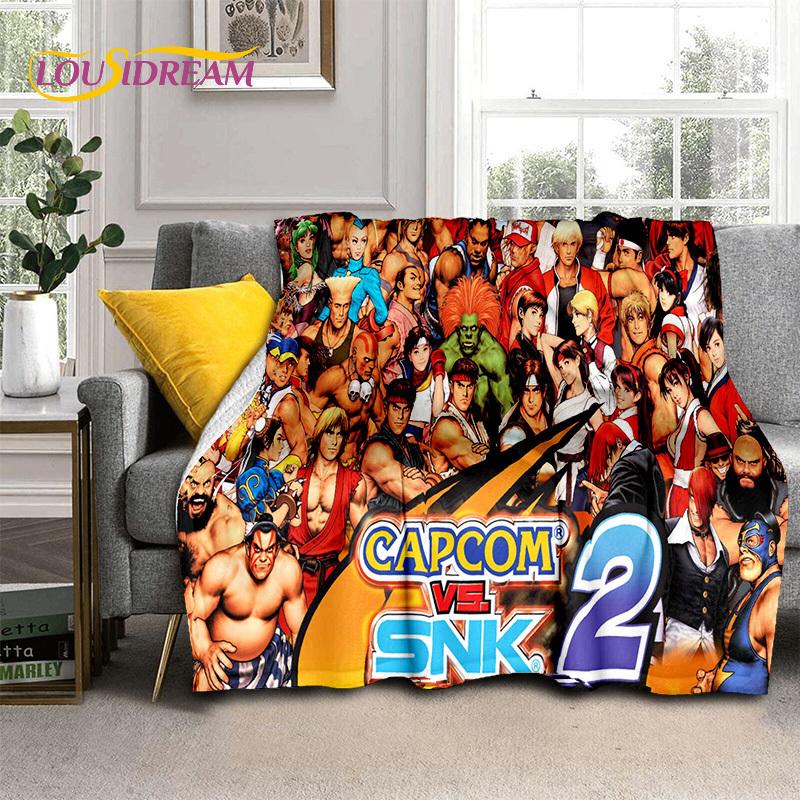 King of Fighters Jocuri retro pătură pentru jucători, pătură moale pentru acasă, dormitor, pat, canapea, picnic, călătorie, pentru birou, pătură pentru copii
