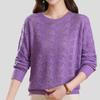 Women's Round Neck Plus Size Sweater Thin Hollow Loose Knit Sweater Spring and Summer Knitted Pullover Top