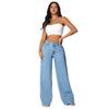In-Stock Women's Floor-Length Low-Waisted Wide-Leg Jeans