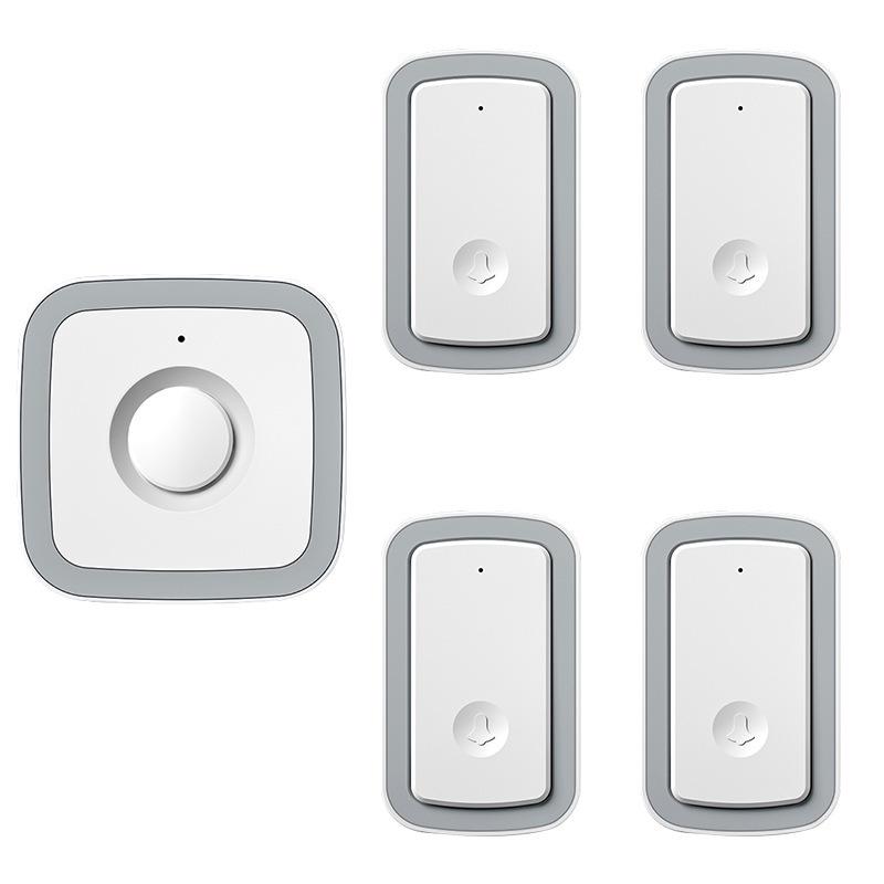 Smart Waterproof Wireless Doorbell with Remote Music Control, Four-in-One Ding-Dong Caller for Home and Elderly