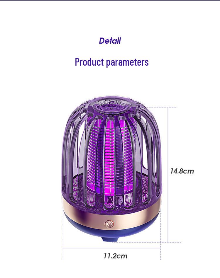 USB Rechargeable Crystal Mosquito Killer Lamp for Indoor & Outdoor Use