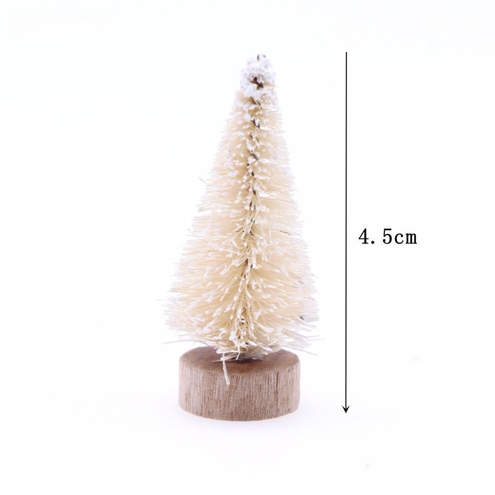 

Мініатюрна сизалева шовкова різдвяна ялинка зі сніжною баштовою сценою