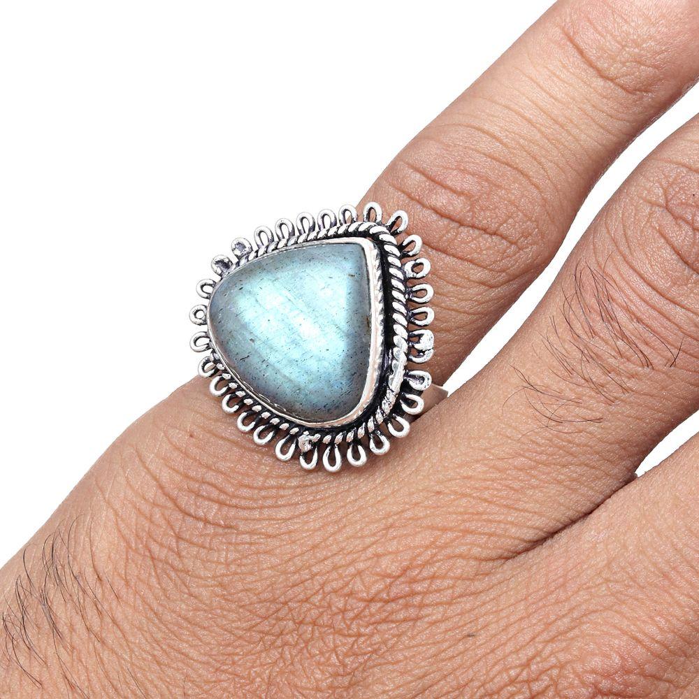 Labradorite Gemstone Handmade Silver Jewelry  "7"
