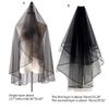 Halloween Black Veil Bridal Lace Tulle Veil Theme Party Performance Headdress Carnival Cosplay Hair Accessories