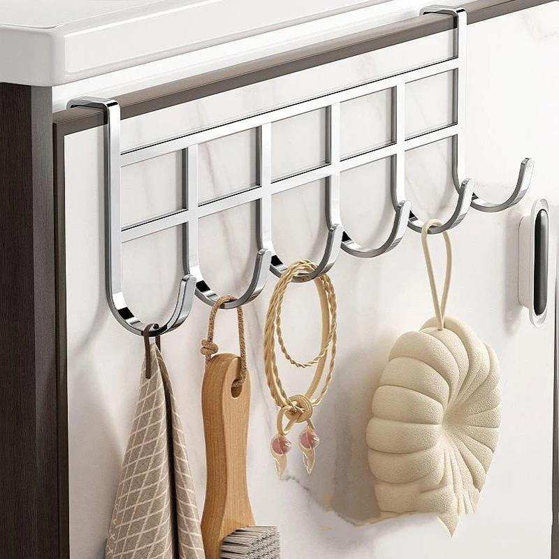 Over The Door Storage Hooks No Drill Heavy Duty Hanging Organizer Rack for Bedroom Bathroom Towel Hat