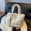 Ielgy Fashion Casual Large-Capacity Korean Version Cotton-padded Bag Simple Shoulder Tote Bag