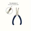 Blue Handle High Carbon Steel Round Hole Pliers - Precision Bead Positioning Ideal for DIY Crafts Jewelry Making Tools