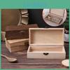 Natural Jewelry Box Desktop Retro Wood Clamshell Storage Decoration Wooden
