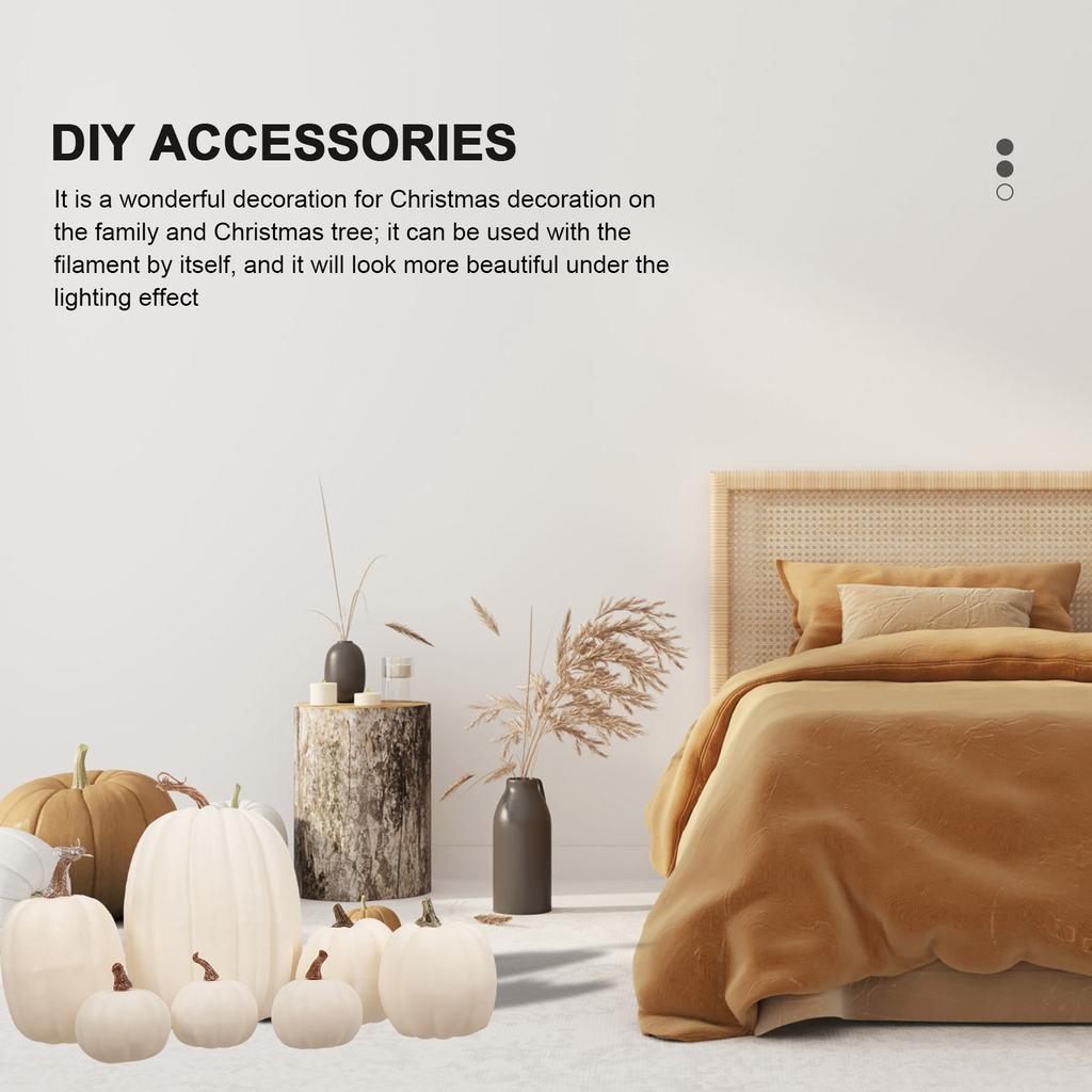 7 PCS Pumpkin Model Ornaments Halloween Decoration Supplies Photo Props Party Decorative Garland