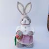 45CM Medium Woven Reed Rabbit Handmade Forest Style Folk Home Decoration Souvenir
