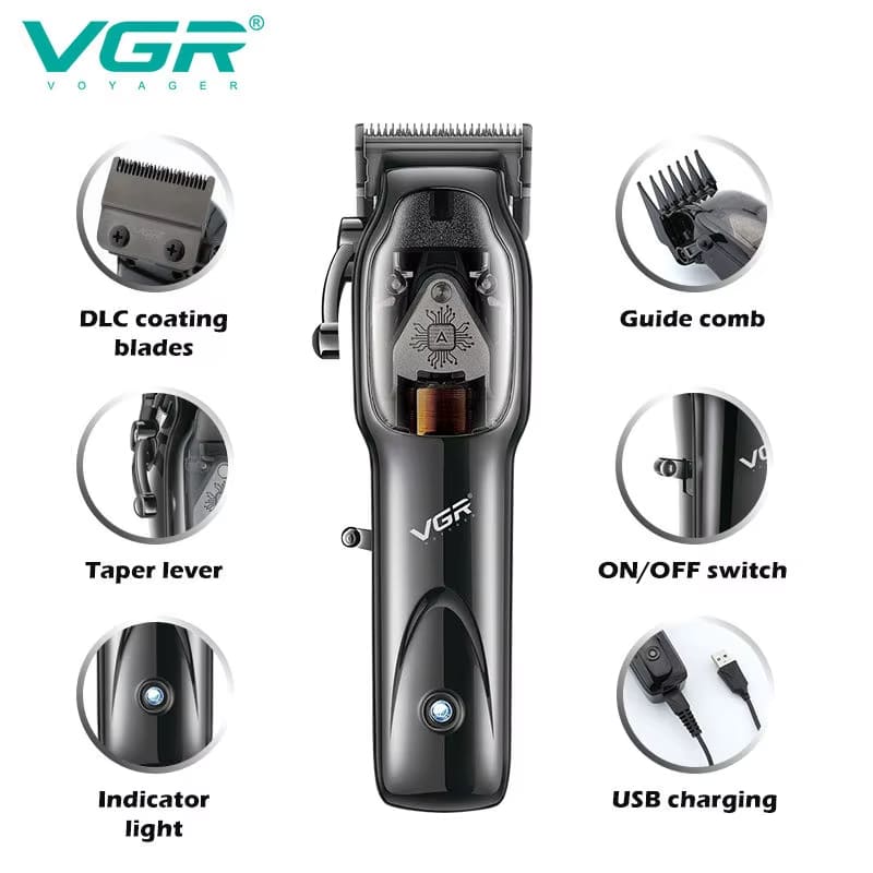 Hair Clipper Household Charging Base Electric Clipper High Power Electric Clipper Hair Clipper Razor Waterproof Durable Safe and Skin-friendly