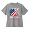 250 Years 1776-2026 Fighter Jet USA Flag Patriotic Graphic Cotton T-Shirt Unisex